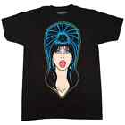 Elvira 2X Mens Graphic Tee Horror Gothic Mistress Dark TShirt Pop Icon Macabre