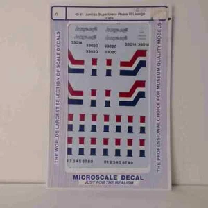 Microscale O Scale Decals: AMTRAK Superliners, Phase III Lounge Cafe 1987 - Imagen 1 de 1