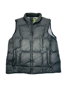 Abrigo chaleco acolchado de plumón de ganso grande Eddie Bauer de colección años 90 negro - Imagen 1 de 9