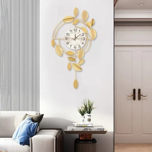 Modern Decorative Wall Clock Wall Decor Clock for Bedroom Office Indoor Gold - Picture 1 of 18