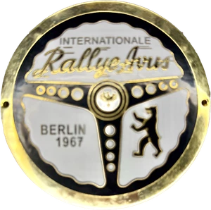Vintage Internationale Rallye Avus Berlin 1967 Car Grill Badge Emblem Metal M... - Picture 1 of 2