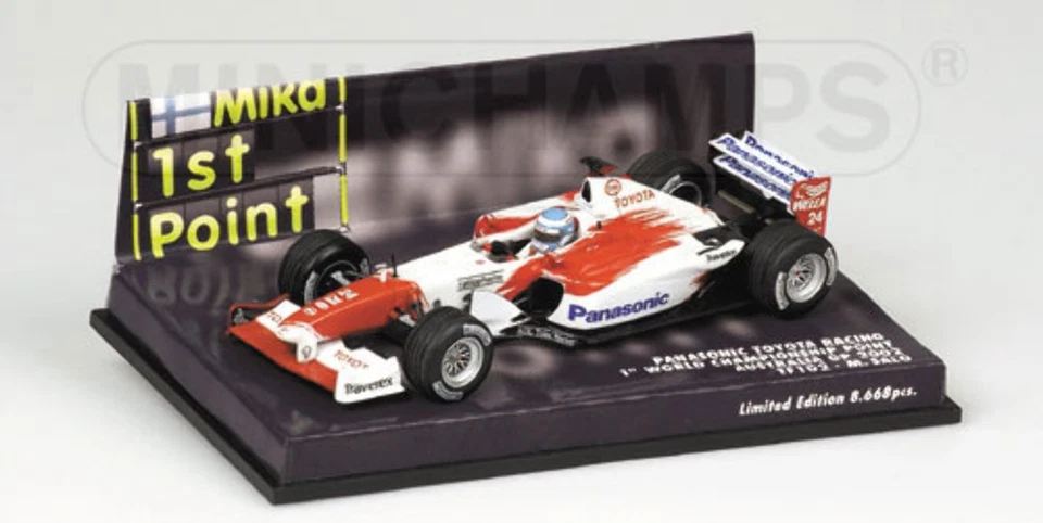 Minichamps 400020124 TOYOTA TF102 1ST POINT M.SALO AUSTRALIAN GP 2002 model 1:43 - Image 1 of 1