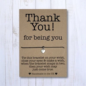 Thank You For Being You Wish Bracelet Someone Special I Love You Gifts - Picture 1 of 4