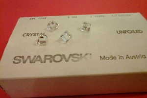 SWAROVSKI ® 20 Pezzi 4868-8 mm. Crystal Square Original Vintage UnFoiled Quadro - Photo 1/1