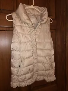 Coldwater Creek womens ivory puffer vest size XS - Picture 1 of 8