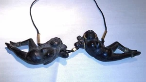 BIJOU D'ARTISTE IMPORTANT COLLIER " BAIGNEUSES " EN BOIS SCULPTÉ - Imagen 1 de 8