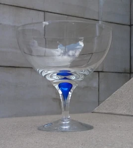 Orrefors Sweden Intermezzo Blue 5.5" Footed Bowl - Picture 1 of 10