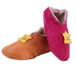 Hüttenschuhe Hausschuhe Mokassins Herren Damen Kinder Schuhe Echtleder 38-46 - Bild 1 von 1