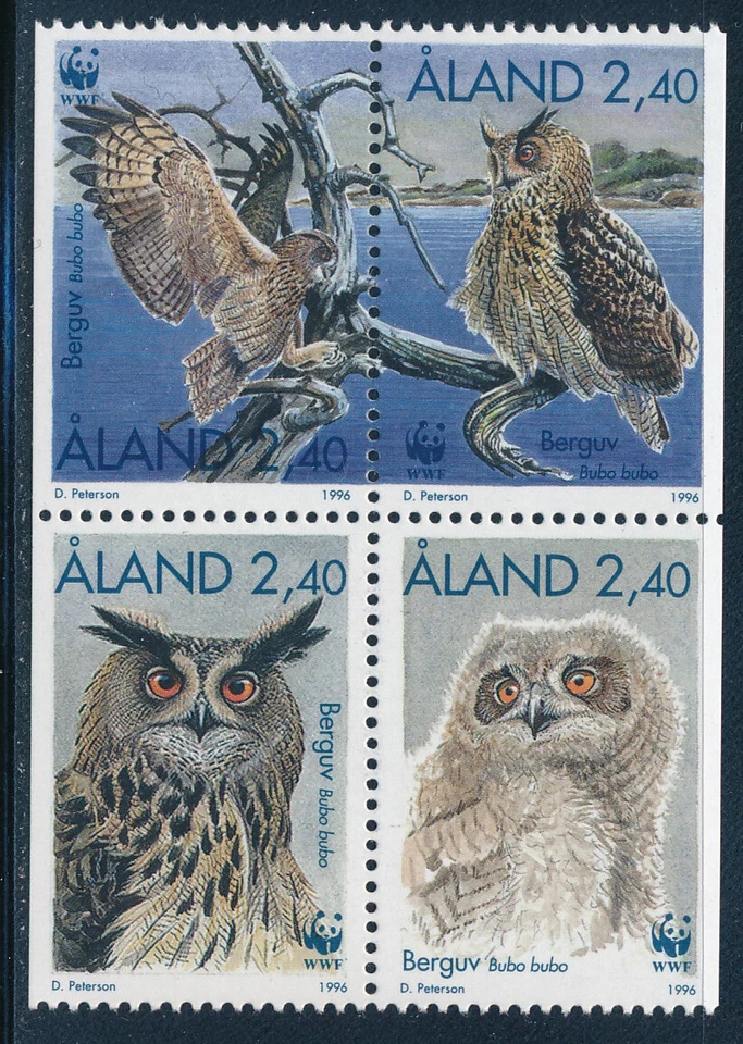 Alan Island -  MNH Block Stamps Birds (1996) - Image 1 of 1