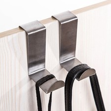 6 Pcs Multifunctional Coat Hooks Stainless Steel Key Hanger for Bathroom Bedroom