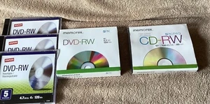 Vintage BlanK CD & DVD Format Music, 7 DVD-RW & 5 CD-RW, See Pics NOS - Picture 1 of 4
