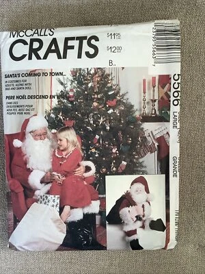 McCalls Vintage Sewing Pattern 5566 Santa Costume and Doll - Image 1 of 2