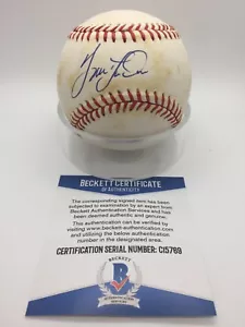 Tom Gordon Signed AUTOGRAPH OMLB Official AL Baseball BAS BECKETT C15769 - Picture 1 of 2