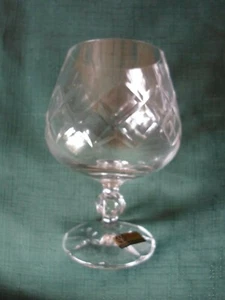 Bohemia Bristol Cut Glass Brandy Glass 9 oz/ 26Cl Sold Singly Flat Rate Postage - Picture 1 of 6