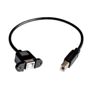 USB B Male to Female 30cm Cable Panel Mount - Picture 1 of 2