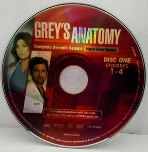 Greys Anatomy: Replacement Disc Seventh Season Disc 1 (DISC ONLY) - Imagen 1 de 2
