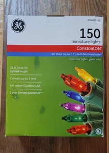 150 Count 31ft GE ConstantON Multi-Color Christmas Lights - Picture 1 of 6