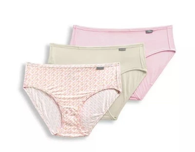 New Jockey Women's size 8 Hipster Underwear Supersoft Comfy 3 Pack Pink Beige - Image 1 of 2