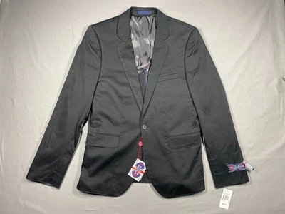 Blazer masculino English Laundry M preto 2 botões casaco esportivo novo com etiquetas ajuste moderno - Imagem 1 de 4