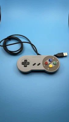 Super Nintendo SNES Style USB Controller 4’ Cord Tested and Working - Photo 1/4