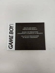 Nintendo Game Boy Health And Safety Precautions Booklet Insert Only 27549Q  - Picture 1 of 8