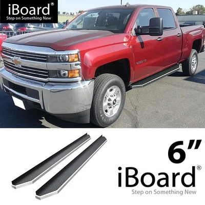 APS Running Board Polished 6" Fit Chevy Silverado GMC Sierra Crew Cab 01-07 Foto 1 de 4