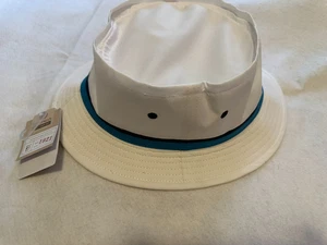 Cappello Dorfman Co. 1921 bianco secchiello tesa rigida cappello uomo taglia XL nuovo con etichette - Foto 1 di 9