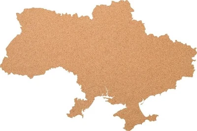 Ukraine als Pinnwand aus Kork XXL ca. 83x53 cm | Umriss Ukraine - Bild 1 von 2