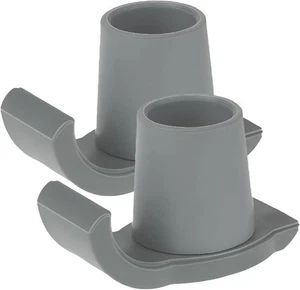 2 Pcs Walker Glide Skis, Universal Fit ski Glides, Heavy Duty Grey - Picture 1 of 7