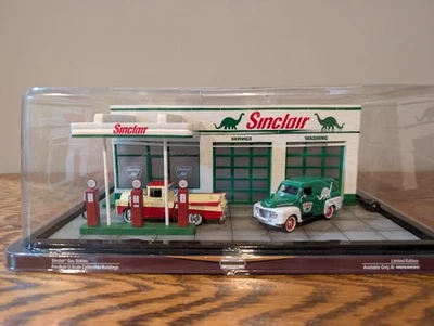 Modelo de gasolinera Sinclair escala O clásico prelit edificio de estación de servicio 1:48 Foto 1 de 4