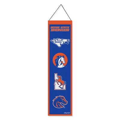 Boise State Broncos Evolution 8x32 Inch Vertical Wool Embroidered Hanging Banner - Image 1 of 4
