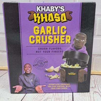 Khaby’s Khasa Garlic Crusher, Crush or Mince , Easy Use,  All Star Innovations - Image 1 of 4