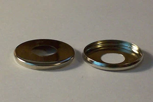 SET 2 ANELLI DI CONTROLLO NICHELATI 1 1/8" PARTE LAMPADA NUOVO 22504NJB - Foto 1 di 1