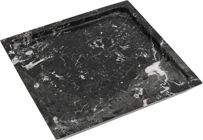 Marble Serving Tray Black Handmade 10" Square Elegant Tray for Serving Food & Co - Image 1 of 2