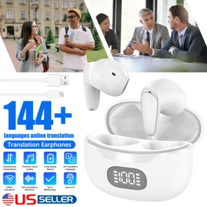 Bluetooth Translator Earbuds 144 Languages Real Time Online/Offline Translation - Picture 1 of 14