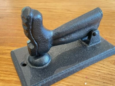 Cast Iron Antique Style Boot Door Knocker Black Color Country Cottage Home - image 1 of 3