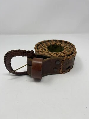 Cinturón De Colección Vaquera Carnaya Marrón Cuero Tocado a Mano Hecho en México Talla Grande Foto 1 de 4