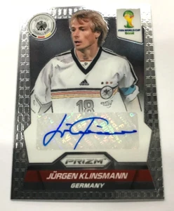 2014 Panini FIFA World Cup Prizm Soccer Autographed Card JURGEN KLINSMANN-GERMAN - Picture 1 of 2