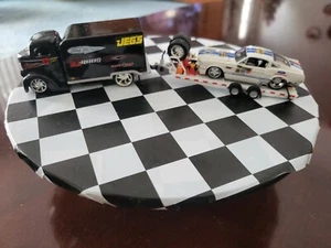 Jada D-Rods47 Ford COE Cab Over Engine Truck, &Pro Rodz 67 Mustang GT & Trailer - Picture 1 of 15