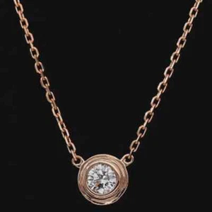 0.5ct Lab-Grown Certified Diamond Necklace HPHT CVD Carbon 14K White Gold - Picture 1 of 6