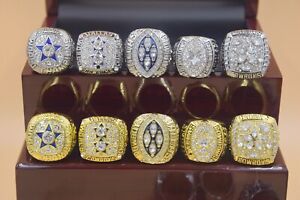 10pcs/set 1971 1977 1992 1993 1995 Dallas Cowboys Championship Ring !!!!