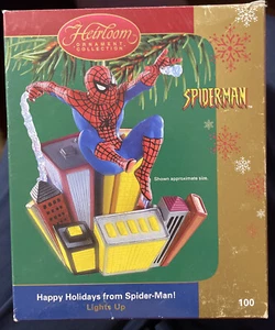 Tarjetas Carlton #100 de Marvel HAPPY HOLIDAYS FROM SPIDER-MAN adorno Spiderman I6 - Imagen 1 de 1