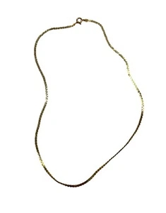 Collar de cadena serpentina italiano de oro amarillo macizo de 14k de 2 mm de 15,5 pulgadas 5,82 gramos - Imagen 1 de 7