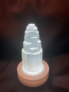 Selenite Skyscraper / Selenite Tower 1 Piece 4" Tall (10 cm) (Crystal Healing) - Picture 1 of 11