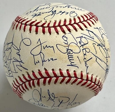 1996  ST LOUIS CARDINALS team signed ONL baseball-32 SIGNATURES-OZZIE/ ECKERSLEY - Image 1 of 4