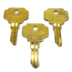 3-pcs BN1 Uncut Key Blanks Cole National Key - Afbeelding 1 van 2