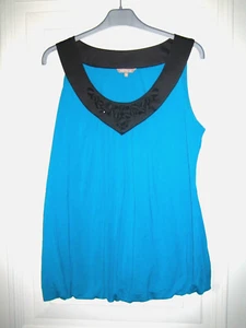 M&Co Boutique Range ladies mid blue sleeveless top size 14 used, undamaged - Picture 1 of 2