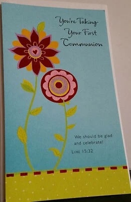 First Communion Card w/gift holder By:  American Greetings  - Image 1 of 4