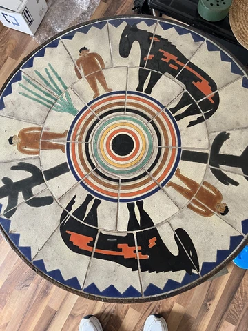 vintage tile top table Cover