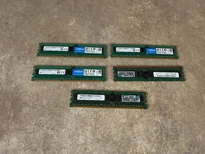 5x MICRON 8GB PC3L 12800R MT18KSF1G72PZ-1G6E1HE SERVER RAM 715620-001 C3-7(5) - Image 1 of 2